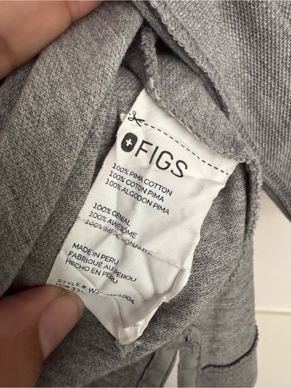 FIGS PRO Pique Short Sleeve Polo Heather Grey Women’s XS Pima Cotton Work Office - Picture 7 of 10